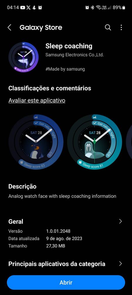 Watch face Galaxy Watch 6, direto da galaxy store. - Samsung Members