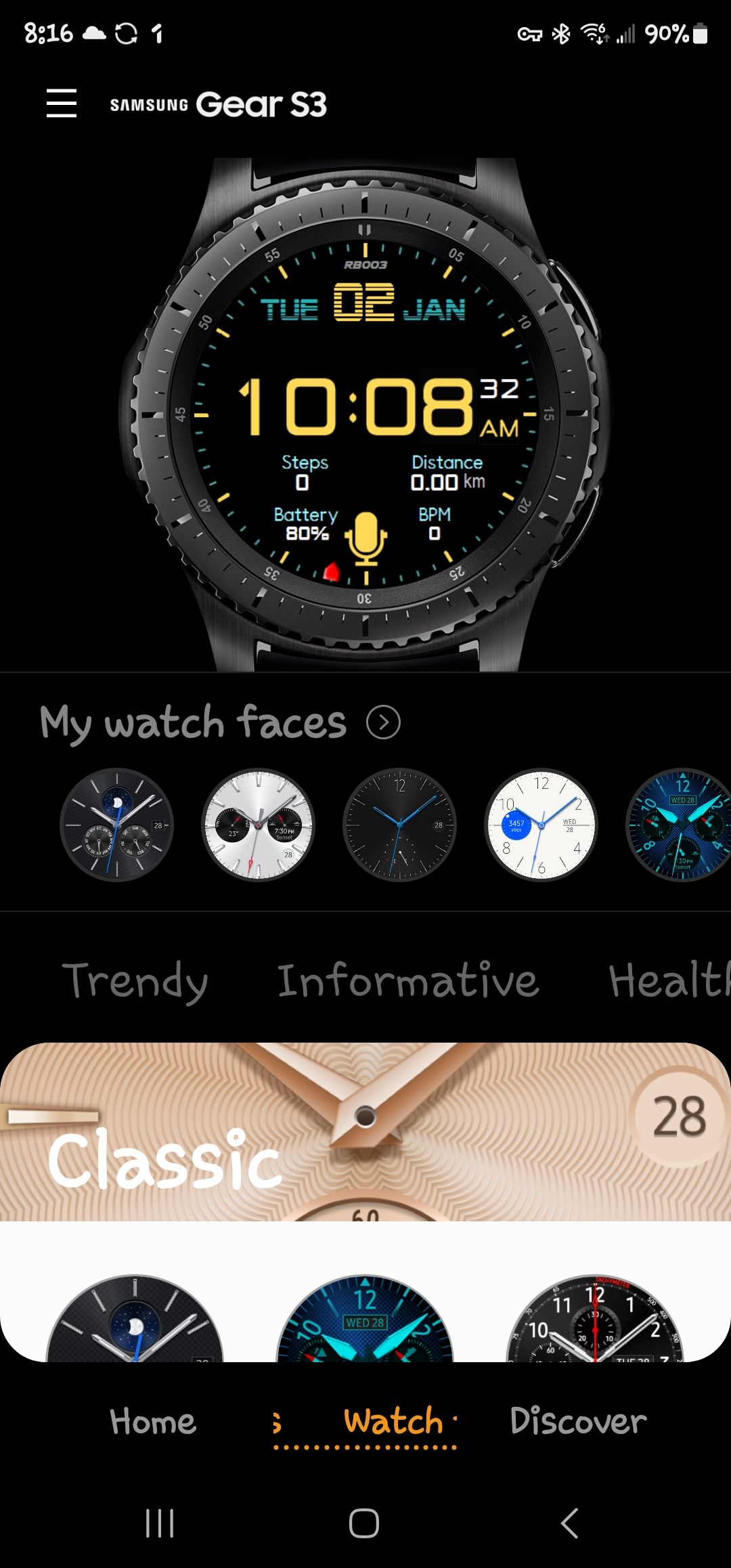 Show your favorite watchface Samsung Members