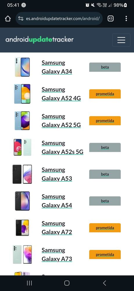 El Samsung Galaxy A53 5G también se actualiza a Android 14 con la Beta de  One