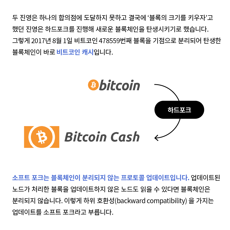 LYZE 카드뉴스 #11] 비트코인의 구조와 원리 (6)포크 - Samsung Members