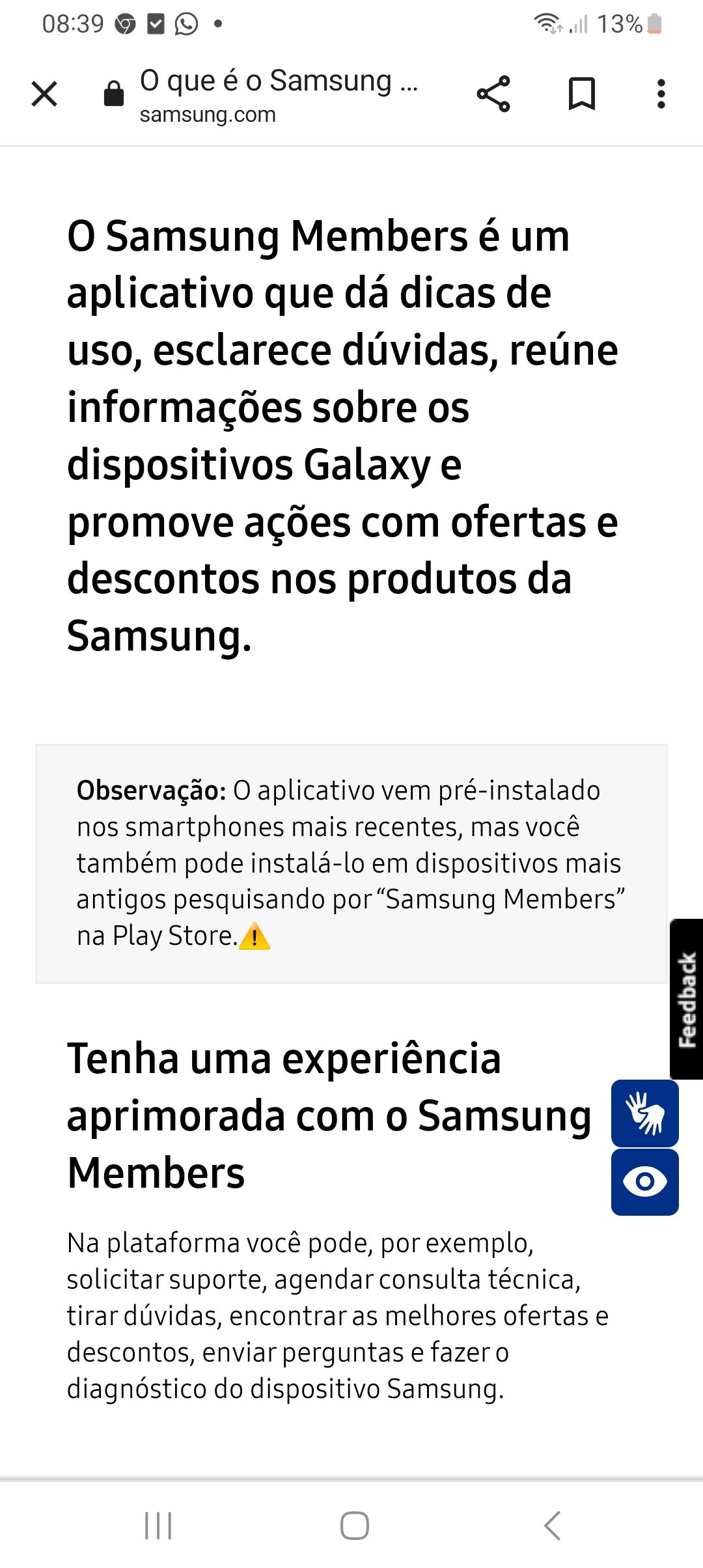 Dica: Perguntas e Respostas - Samsung Members