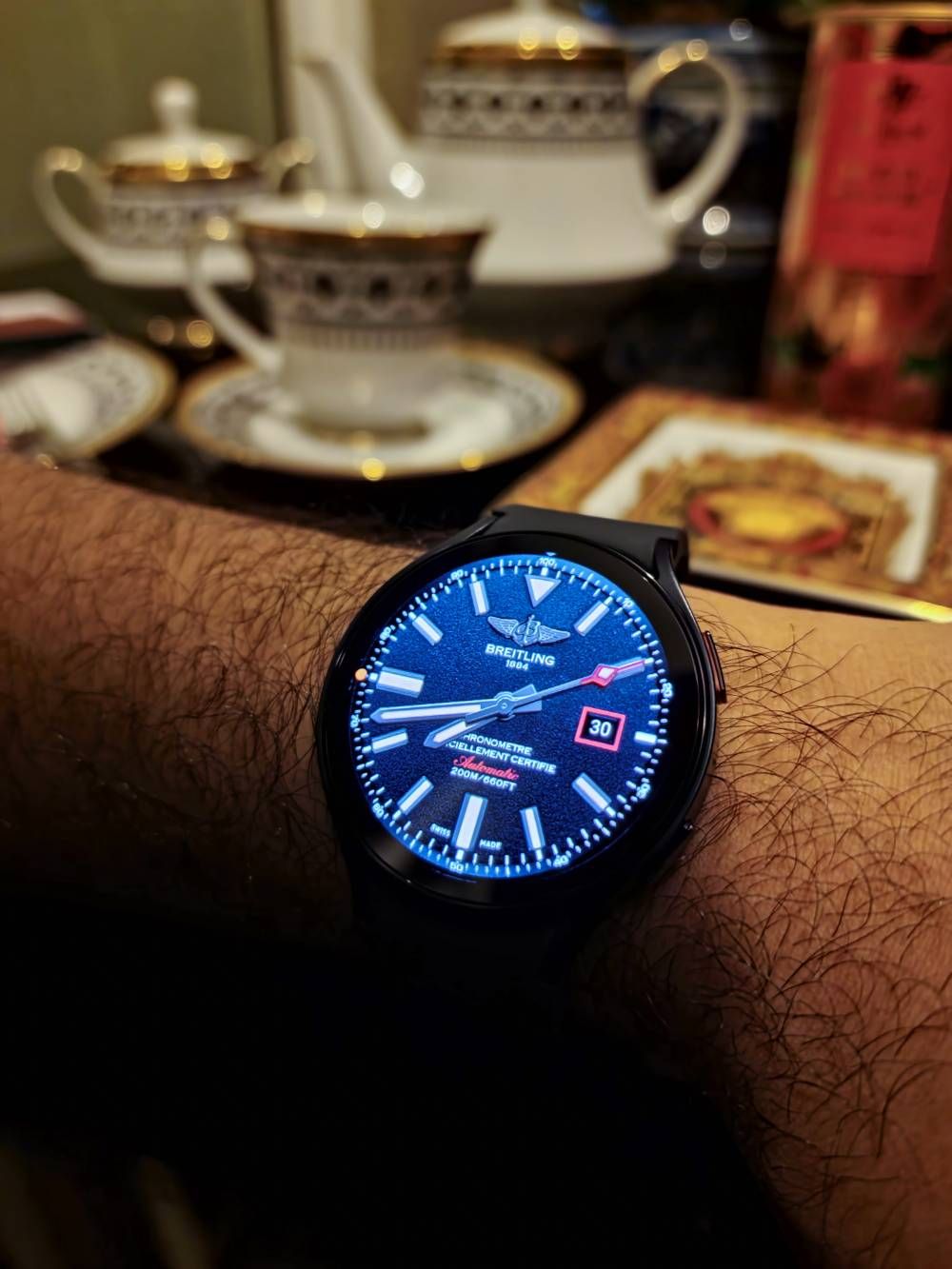 Galaxy watch breitling clearance face