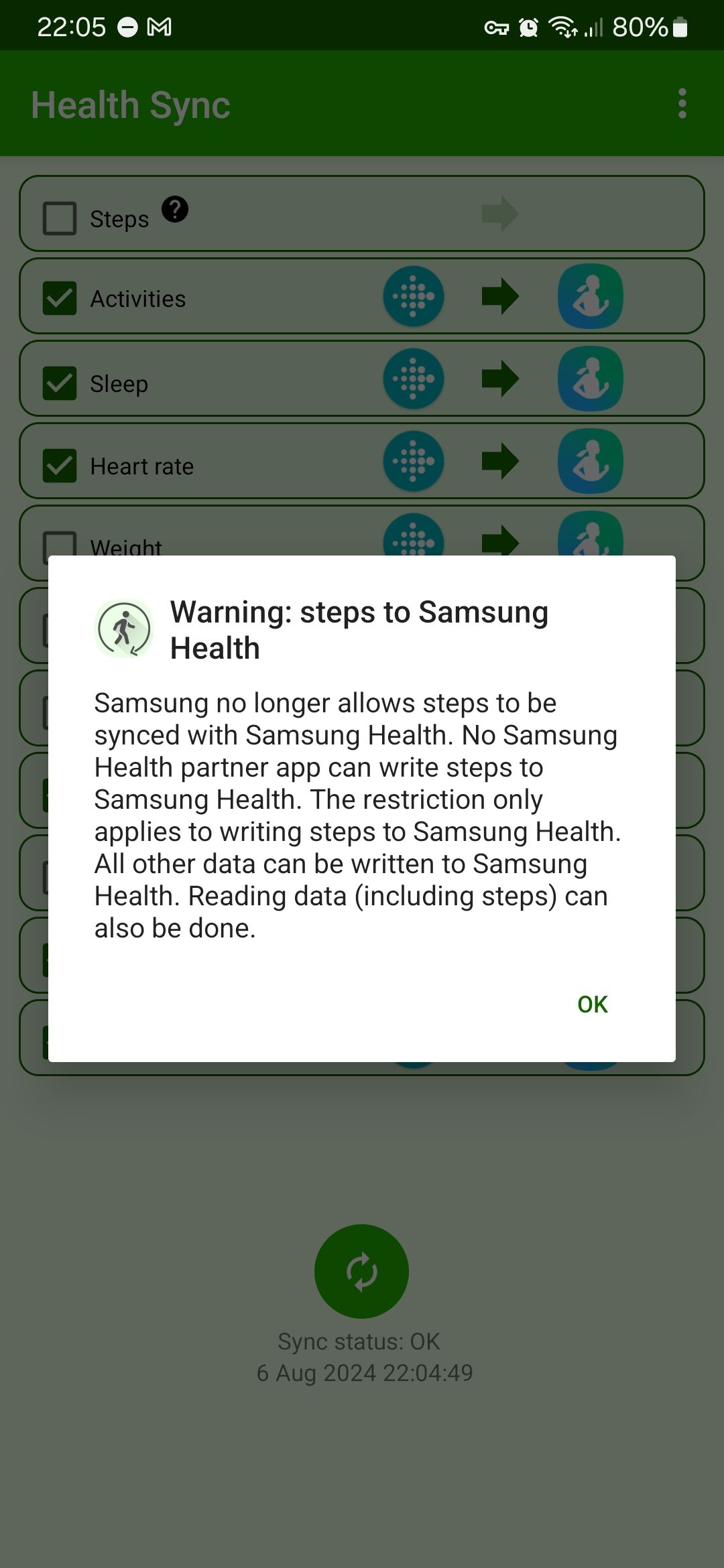 Samsung health with fitbit sale