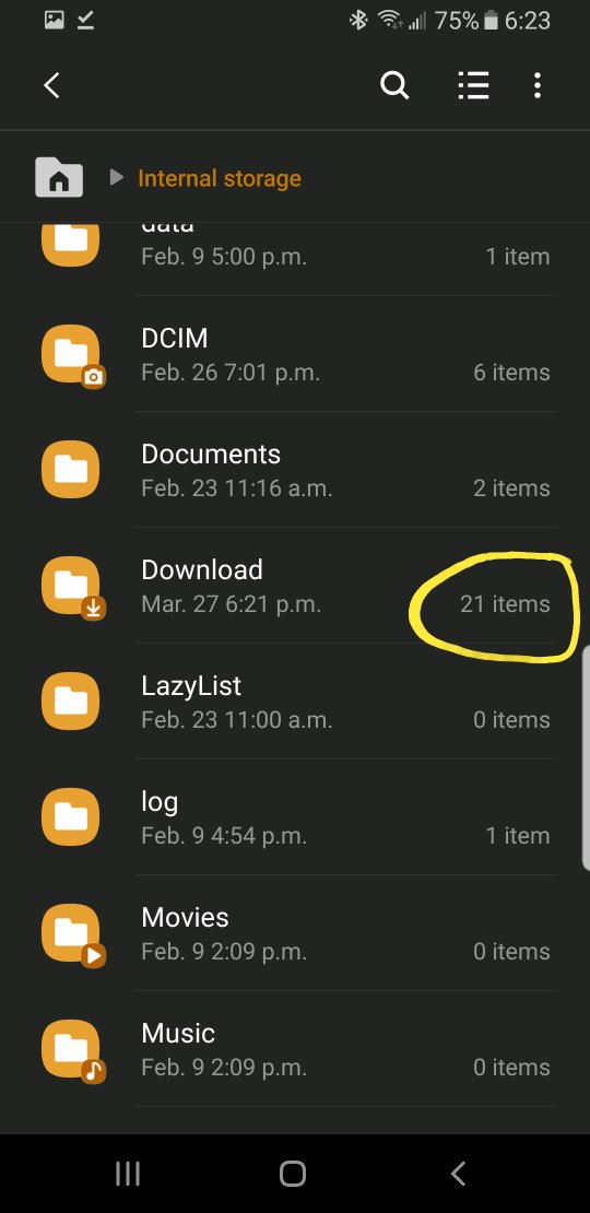 Download folder in "My files" - Samsung Members